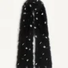 Écharpe Valentino avec plumes de dinde et d&rsquo;oie