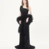 Écharpe Valentino en plumes d&rsquo;autruche et de dinde