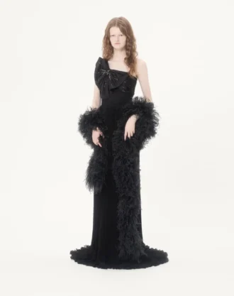 Écharpe Valentino en plumes d’autruche et de dinde Écharpe Valentino en plumes d’autruche et de dinde