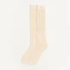 Chaussettes en coton perforé avec logo V