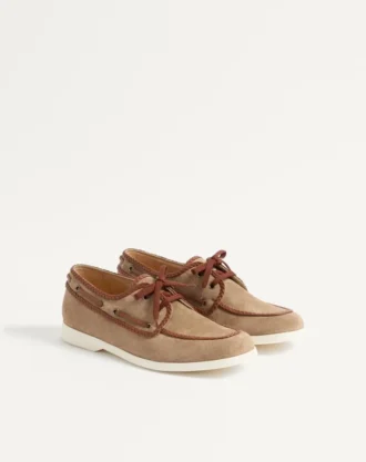 Chaussures bateau en cuir croûte et nappa Palm Avenue