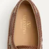 Chaussures bateau en cuir croûte et nappa Palm Avenue