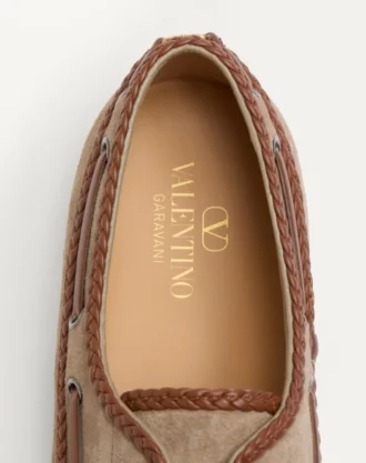 Chaussures bateau en cuir croûte et nappa Palm Avenue