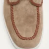 Chaussures bateau en cuir croûte et nappa Palm Avenue
