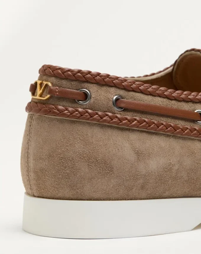 Chaussures bateau en cuir croûte et nappa Palm Avenue