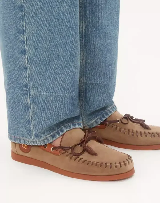 Chaussures bateau en cuir croûte Palm Avenue