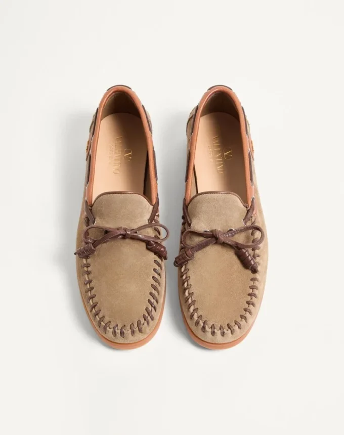 Chaussures bateau en cuir croûte Palm Avenue