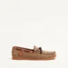 Chaussures bateau en cuir croûte Palm Avenue