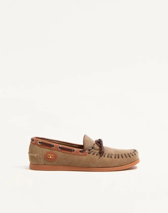 Chaussures bateau en cuir croûte Palm Avenue
