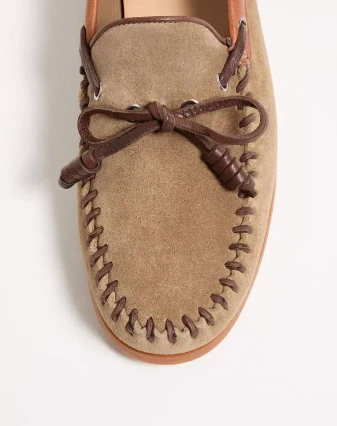 Chaussures bateau en cuir croûte Palm Avenue