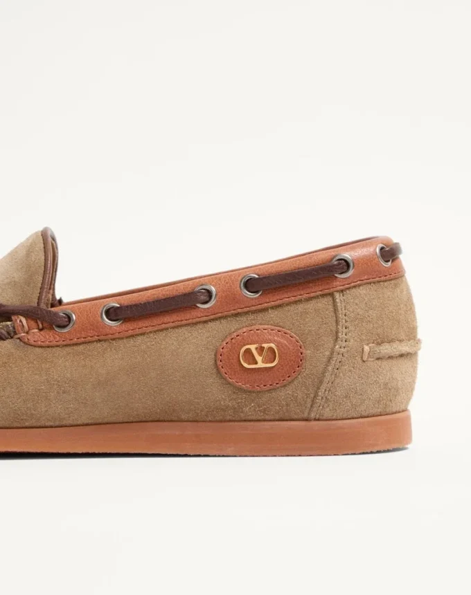 Chaussures bateau en cuir croûte Palm Avenue