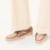 Chaussures bateau en toile et cuir nappa Palm Avenue
