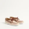 Chaussures bateau en toile et cuir nappa Palm Avenue