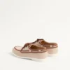 Chaussures bateau en toile et cuir nappa Palm Avenue