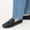 Chaussures de conduite en cuir de veau grainé Vlogo Signature