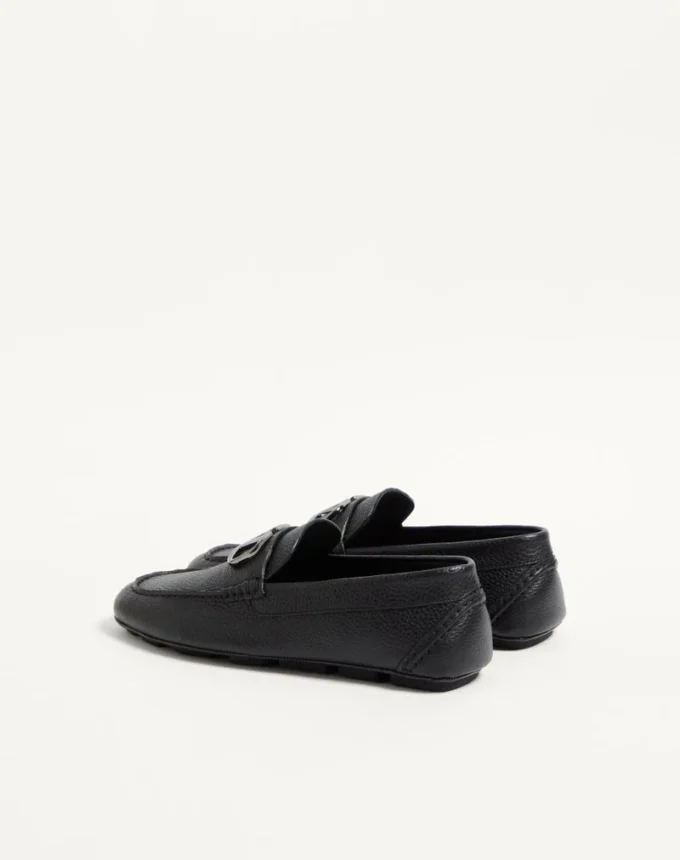 Chaussures de conduite en cuir de veau grainé Vlogo Signature