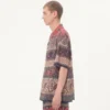 Chemise de bowling en mousseline de coton avec imprimé Voyage Imaginaire et passementerie Chemise de bowling en mousseline de coton avec imprimé Voyage Imaginaire et passementerie