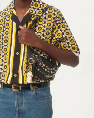 Chemise de bowling en popeline de coton avec imprimé Bulles Royales