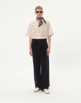 Chemise de bowling en popeline de coton avec imprimé Cherryfic