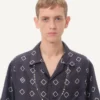 Chemise de bowling en twill de soie avec imprimé Opticool Chemise de bowling en twill de soie avec imprimé Opticool