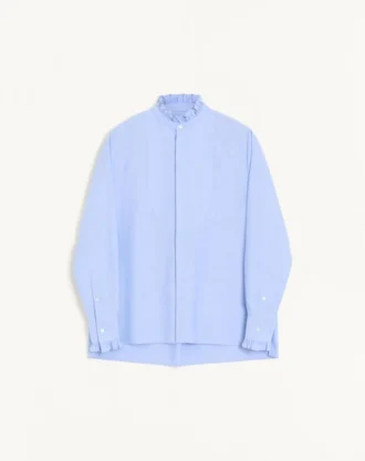 Chemise en coton avec plastron et volants