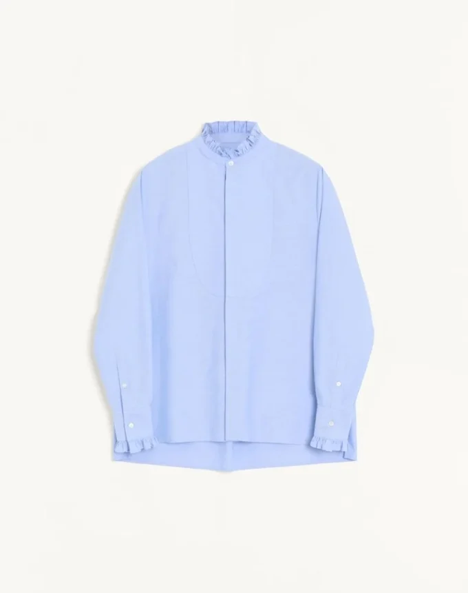 Chemise en coton avec plastron et volants Chemise en coton avec plastron et volants
