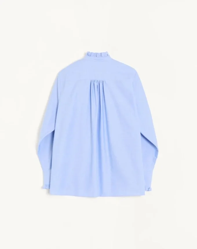 Chemise en coton avec plastron et volants Chemise en coton avec plastron et volants