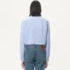 Chemise en coton Oxford avec broderies florales Chemise en coton Oxford avec broderies florales
