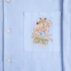 Chemise en coton Oxford avec broderies florales Chemise en coton Oxford avec broderies florales