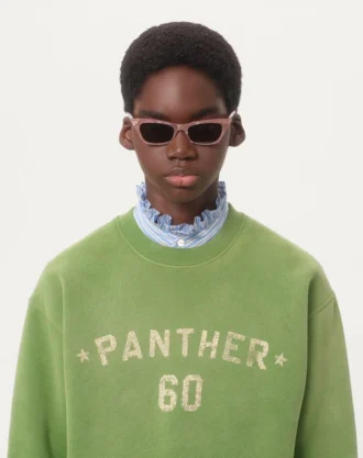 Chemise en coton rayée à volants