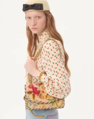 Chemise en crêpe de Chine avec imprimé Cherryfic