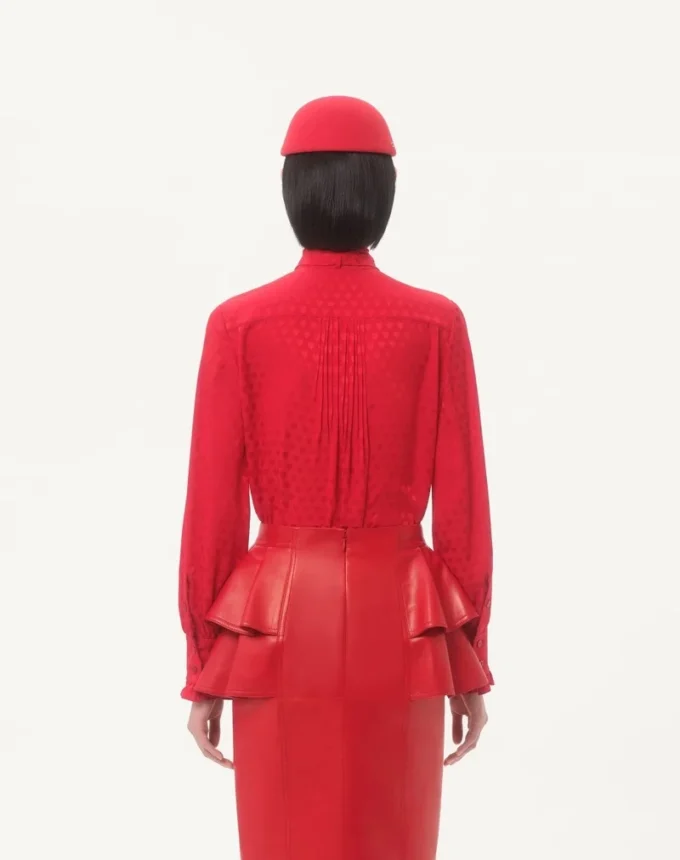 Chemise en crêpe de Chine avec imprimé Cour De Coeur Chemise en crêpe de Chine avec imprimé Cour De Coeur