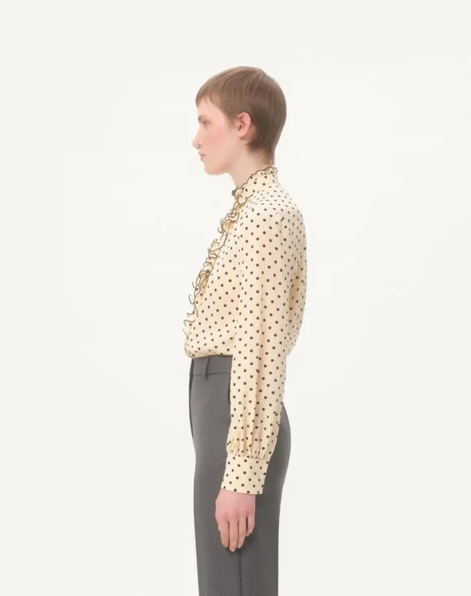 Chemise en crêpe de Chine avec imprimé Plusdepois Chemise en crêpe de Chine avec imprimé Plusdepois