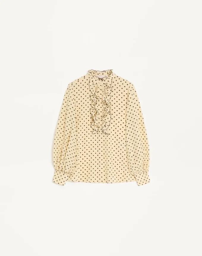 Chemise en crêpe de Chine avec imprimé Plusdepois Chemise en crêpe de Chine avec imprimé Plusdepois