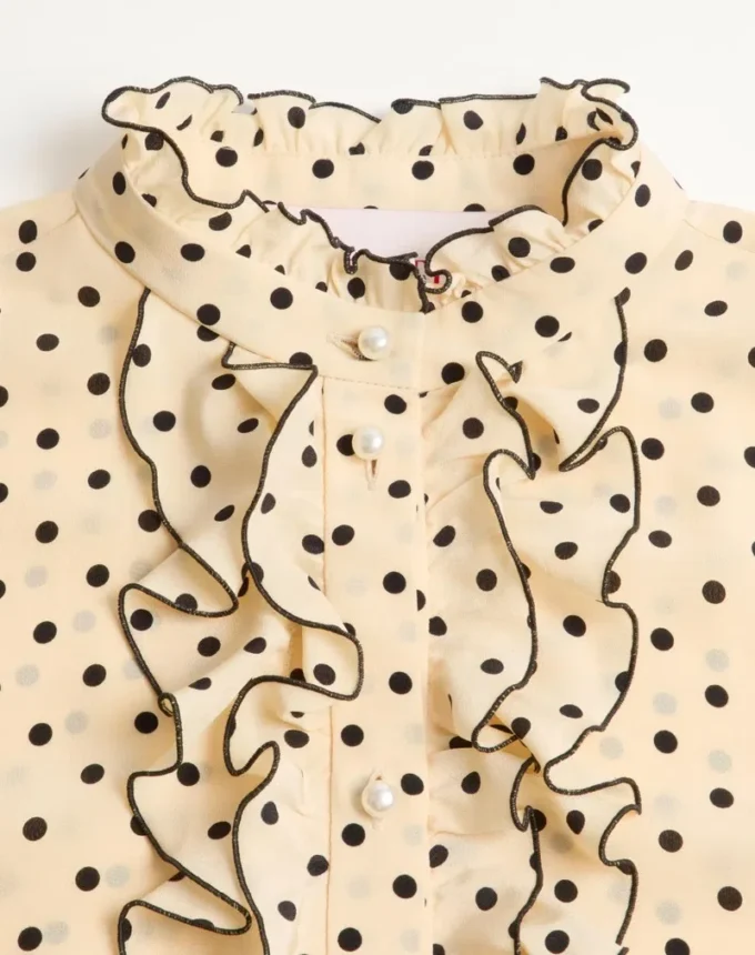 Chemise en crêpe de Chine avec imprimé Plusdepois Chemise en crêpe de Chine avec imprimé Plusdepois