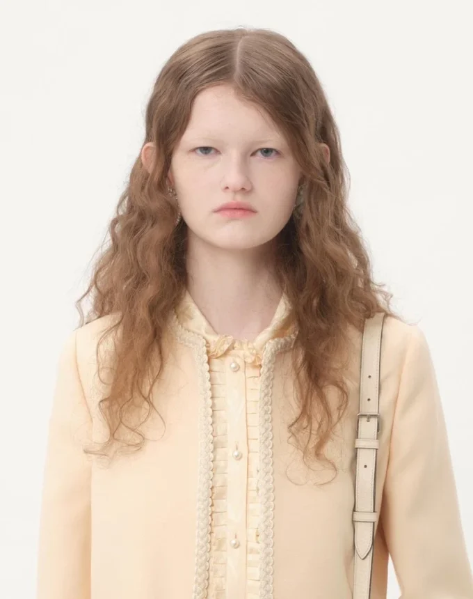 Chemise en jacquard de soie Toute La V Chemise en jacquard de soie Toute La V