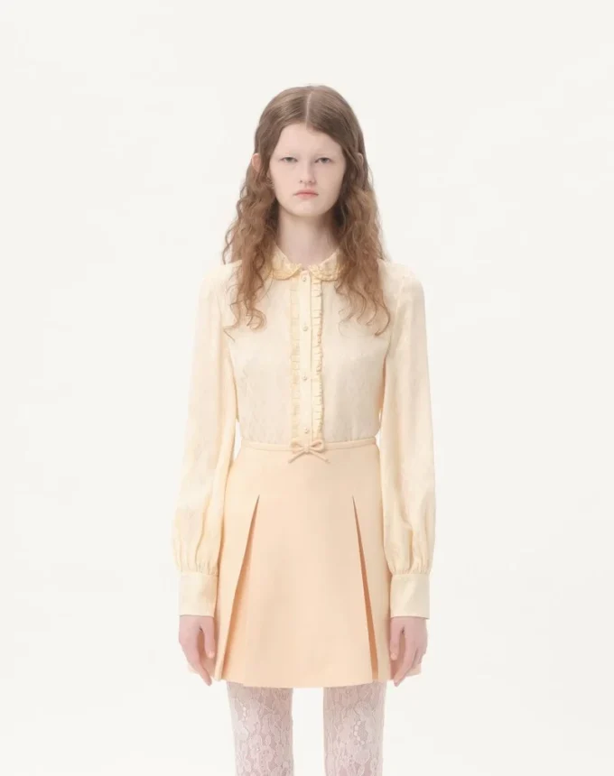 Chemise en jacquard de soie Toute La V Chemise en jacquard de soie Toute La V