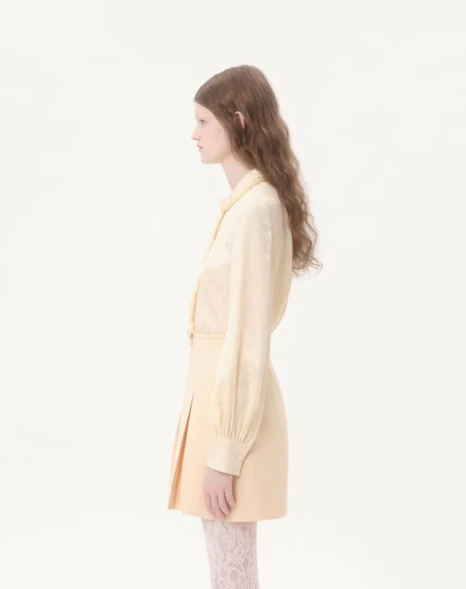 Chemise en jacquard de soie Toute La V Chemise en jacquard de soie Toute La V