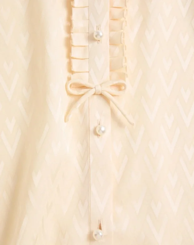 Chemise en jacquard de soie Toute La V Chemise en jacquard de soie Toute La V