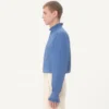 Chemise en popeline de coton avec plastron et volants Chemise en popeline de coton avec plastron et volants