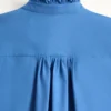 Chemise en popeline de coton avec plastron et volants Chemise en popeline de coton avec plastron et volants