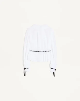 Chemise en popeline de coton brodée Chemise en popeline de coton brodée