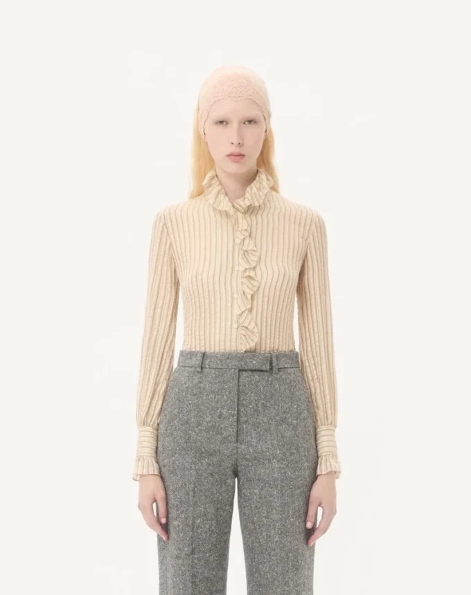 Chemise en seersucker lamé Chemise en seersucker lamé