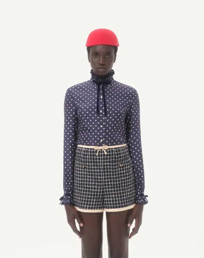 Chemise en sergé avec imprimé Plus De Pois Chemise en sergé avec imprimé Plus De Pois