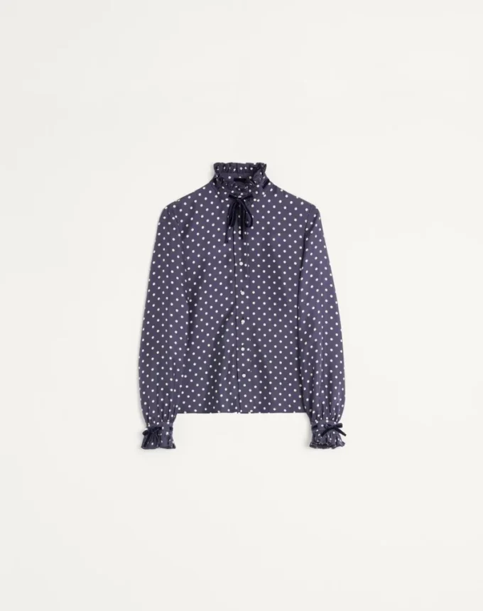 Chemise en sergé avec imprimé Plus De Pois Chemise en sergé avec imprimé Plus De Pois