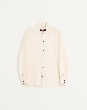 Chemise en shantung de soie avec boutons à bascule Chemise en shantung de soie avec boutons à bascule