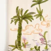 Chemise en toile de coton avec broderies florales Chemise en toile de coton avec broderies florales