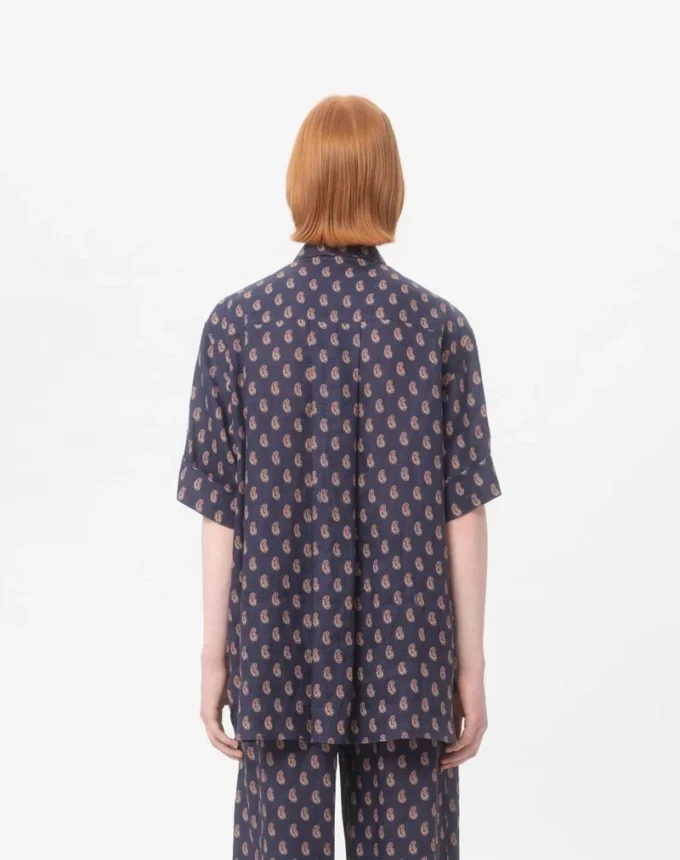 Chemise légère en lin avec imprimé Voyage Imaginaire Chemise légère en lin avec imprimé Voyage Imaginaire