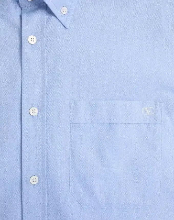 Chemise Oxford en coton avec broderie Vlogo Chemise Oxford en coton avec broderie Vlogo
