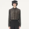 Chemise Valentino en mousseline de soie et lurex Chemise Valentino en mousseline de soie et lurex